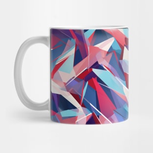 Cubist Harmony: Modern Geometric Dance in Pink, Blue, and Violet Mug